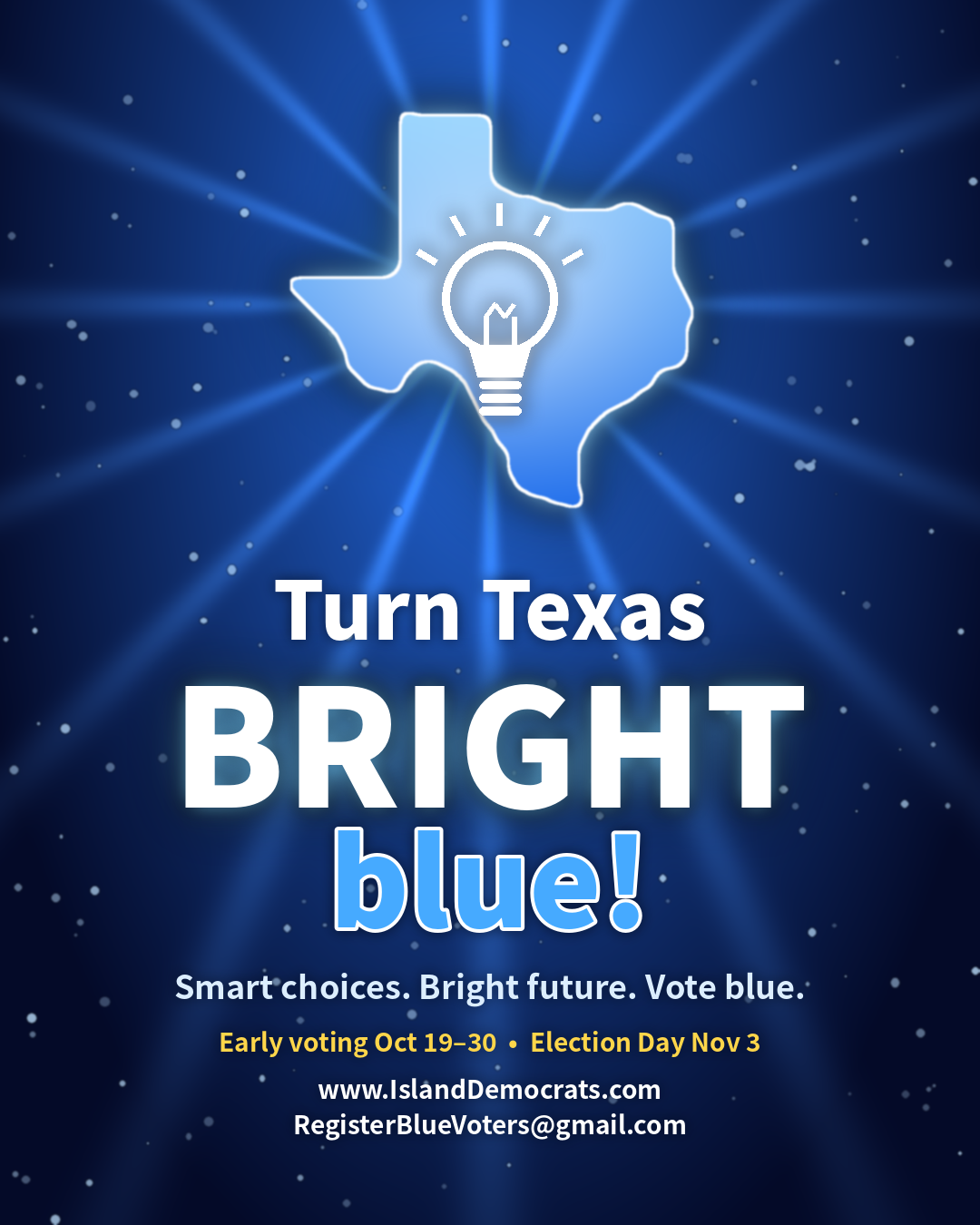 Turn Texas Bright Blue